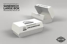 Large Sandwich Box Packaging Mockup Packaging Mockup Free Packaging Mockup Branding Template