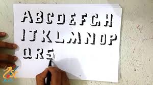 They make great alphabet wall art for nurseries and kids rooms as well as cool desk top or bookshelf decoration. How To Draw Shadow 3d Alphabet A To Z Youtube