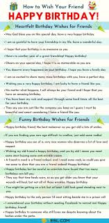 Happy Birthday Wishes To Your Best Friend Happy Birthday Friend 35 Heartfelt And Funny Birthday Wishes For Friends 7 E S L In 2020 Wishes For Friends Birthday Wishes Funny Birthday Quotes For Girlfriend