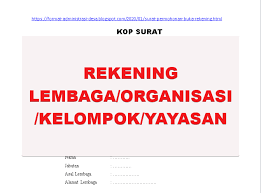 Surat Permohonan Buka Rekening Bank 2021 Format Administrasi Desa