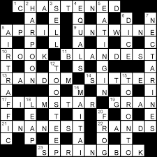 Find the latest crossword clues from new york times crosswords, la times crosswords and many more. Puzzle Answers