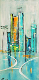 But using it that way is a misnomer. Los Angeles Abstract Skyline Love L A Mid Century Modern Painting By Angela Bisson Saatchi Art