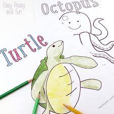 Your kids will increase their vocabulary by learning about different anima. Ocean And Sea Animals Coloring Pages Free Printable Easy Peasy And Fun Animal Coloring Pages Coloring Pages Free Coloring Pictures