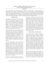 It would also include any intricacies you might come across in the workplace. Pdf Critical Thinking Through Case Study Analysis