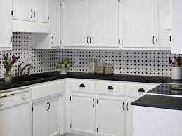 Black White Mosaic Backsplash With White Cabinets White Tile Kitchen Backsplash Black And White Backsplash White Tile Backsplash