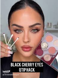 Black Cherry Eyeshadow Hack Using Only a Q-Tip