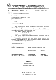 Surat peminjaman barang ialah surat yang di pergunakan untuk meminja suatu barang, umumnya mencakup jumlah dari berapa barang atau alat yang akan dipinjam serta oleh siapa barang dipinjam dan tertera. Surat Peminjaman Tempat Mubes