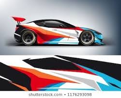 Racing Car Wrap Blue Abstract Strip For Racing Car Wrap Sticker And Decal Vector Eps 10 Format Today Pin In 2020 Car Wrap Racing Car Design Car Wrap Design