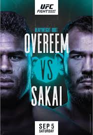 The mma road show with john morgan, no. Ufc Fight Night Overeem Vs Sakai Mma Event Tapology