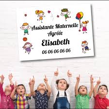 Voici comment devenir assistante maternelle. Panneau Assistante Maternelle Original A Personnaliser