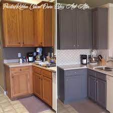 Painting Kitchen Cabinet Doors Before And After Kitchen Cabinets Before And After Kitchen Cabinets Painted Grey Kitchen Renovation