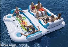 giant 6 person inflatable raft pool tropical tahiti ocean floating island huge accesorios de la piscina inflables para piscina inflables de agua