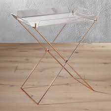 Shop Acrylic Tray Table Clear And Copper Butler Serves A Glam Chain Reaction Linked With A Fashion Forward Chain End Tray Table Acrylic Table Acrylic Tray