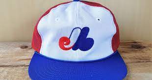 Montreal Expos Original Vintage 80s Official Licensed Mlb Red Blue Mesh Trucker Snapback Hat Major League Baseball Twins M L Baseball Cap Mlb Reds Expos Major League Baseball