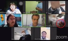 While on a zoom call practicing an election simulation with colleagues this past tuesday, toobin (apparently under the impression his camera was off) thought it a great time to whip out. Couple Caught Having Sex During Brazil Council Video Conference Daily Mail Online