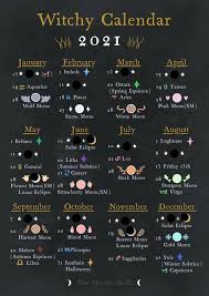 Lunar Calendar For 2021 In 2020 Witchy Witchcraft Spell Books Witch
