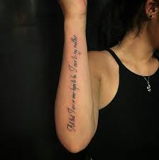 Women tend to wear their tribal tattoos on their lower back or waists, as a full back tattoo, on the side of their body or behind the ear. Small Quote Side Arm Tattoos Novocom Top