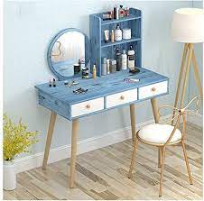 Xxg Vanity Desk Compact Dressing Table Vanity Desk With Flip Up Mirror And Stool Ndash Space Savi Dressing Table Vanity Vanity Table Set Bedroom Dresser Sets