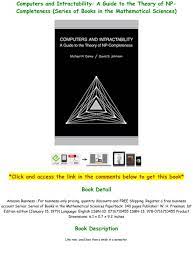 For dbas and developers 2018 epub$@@. Download Pdf Computers And Intractability A Guide To The Theory Of Np Completeness Series Of Book Text Images Music Video Glogster Edu Interactive Multimedia Posters