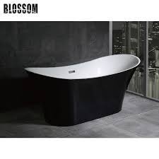Featuring an oval shape with a rim that widens at the top, it is sure to please. China Double Slipper 2 Person Large Soaking Acrylic Bath Tub Freestanding Black Bathtub China Black Bathtub Black Freestanding Bathtub