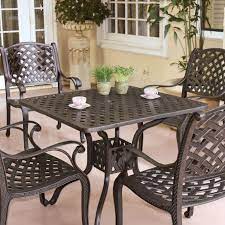 Darlee Nassau 5 Piece Cast Aluminum Patio Dining Set With Square Table Bbqguys Modern Patio Furniture Patio Dining Set Patio Furniture Sets