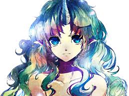 Unicorn Girl Lighting Blue By Reinachan22 On Deviantart Anime Art Beautiful Monster Characters Anime