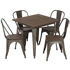 Table & chair sets for sale in new zealand. Metal Kitchen Table Set Dining Table Chairs Home Restaurant Wood Top Table Metal Dining Chairs Bar Coffee Table Set Indoor Outdoor Metal Base Table Patio Dining Table 4 Chairs Patio Furniture