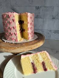 The Best Vanilla Cake with Raspberry Filling