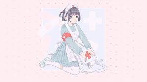 Hd Wallpaper Anime Girls Nurses Simple Background Kneeling Wallpaper Flare Aesthetic pink desktop wallpapers top free aesthetic pink desktop. anime girls nurses simple background