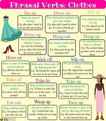 Common Phrasal Verbs About Clothes Learn English Vocabulary English Phrases