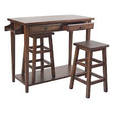 Breakfast Bar Set With Hideaway Stools Save Space Furniture Freestanding Kitchen Houseboat Kitchen