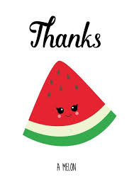 Postkaart Thanks A Melon Postkaarten Wenskaart Penvrienden