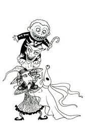 This coloring page shows jack and sally together. 68 The Nightmare Before Christmas Ideas Nightmare Before Christmas Coloring Pages Nightmare Before