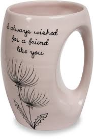 Pavilion I Always Wished For A Friend Like You Pink Ceramic Hand Warmer Mug Walmart Com Pink Ceramic Dandelion Wish Hand Warmers