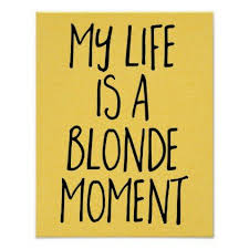 Blonde Moment Funny Quote Poster Humor Funny Fun Humour Humorous Gift Idea Blonde Moments Moments Quotes Quote Posters