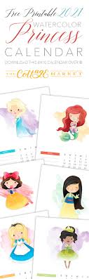 It runs from july 2021 to june 2022. Free Printable 2021 Watercolor Princess Calendar The Cottage Market