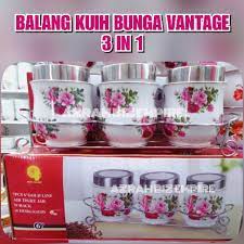 Setiap rumah mesti ada balang bekas kuih raya yang begini. 3 In 1 6 Balang Kuih Raya Porcelain Ala Vantage Bekas Kuih Kaca Canister Set Shopee Malaysia