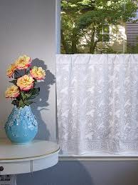 Whether you are looking for valances, panel curtains, tiers, prairie or swag curtains, we work with several supplier to give you a large selection at great prices! White Kitchen Curtain Floral Country Saffron Marigold