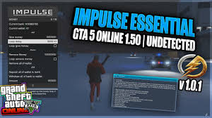 Gta 5 Online Impulse Essential Mod Menu Gta 5 Mod Menu Pc 1 50 Undetected Youtube