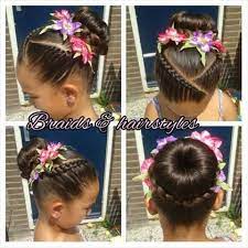 Ballet Bun Cornrow Flower Girl Hairstyles Hair Styles Lil Girl Hairstyles