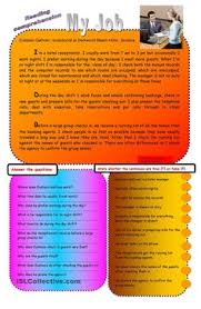 Reading My Job Reading Jobs Reading Comprehension Worksheets Reading Comprehension Activities