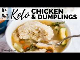 A Low Carb Favorite Comfort Food On A Cold Day Is This Recipe For Keto Chicken And Dumplings Made Using A F In 2020 Chicken And Dumplings Dumpling Recipe Keto Chicken