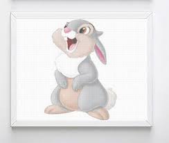 Disney Rabbit Counted Cross Stitch Pattern Etsy In 2021 Disney Characters Bambi Disney Drawings Disney Characters
