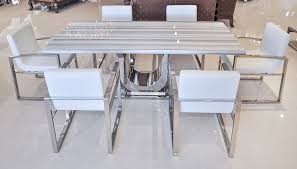 The rectangle table shape will easily fit in your dining room. Home Decoration Modern Marble Dining Room Table