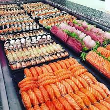 Soooo Much Sushi Made By Dicaderestaurantes See Sushi Recipes On Www Makesushi Com Make Sushi Http Ift Tt 2j9lbszww Seafood Buffet Sushi Recipes Sushi