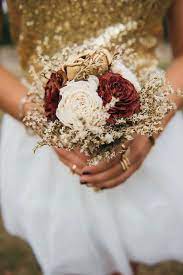New vintage artificial flowers waterfall wedding bouquets. Small Burgundy Ivory Gold Rustic Wedding Bouquet Sola Flowers Rustic Wedding Bouquet Fall Wedding Bouquets Wedding Bridesmaid Bouquets