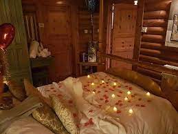 In addition to lighting the room with candles, we suggest putting up a temporary mirror in the room. Bedroom With A Few Petals And Battery Candles I Added To Already Romantic Room Picture Of Faweather Grange Eldwick Tripadvisor