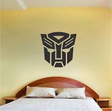 Autobot Logo Transformer Bedroom Decor Transformer Logo Wall Mural Transformers Optimus Prime Wallpape Todler Room Transformers Wall Decor Kids Room Decals