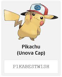 Switch Other Pokemon Sword Shield Pikachu Unova Cap Freegamefindings