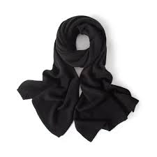 Cashmere wrap scarf Canada | Shop 100% pure cashmere scarves Black